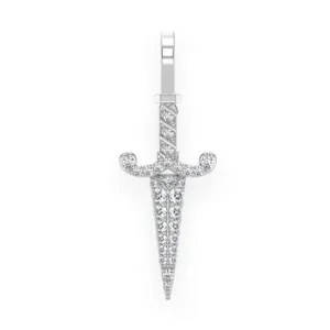 0.20CTW Mini Medieval Dagger Diamond Pendant