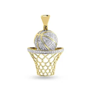 10K Yellow Gold Custom Pendant With 0.80CT Diamonds