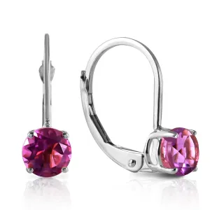 1.2 Carat 14K Solid White Gold Being Yourself Amethyst Earrings