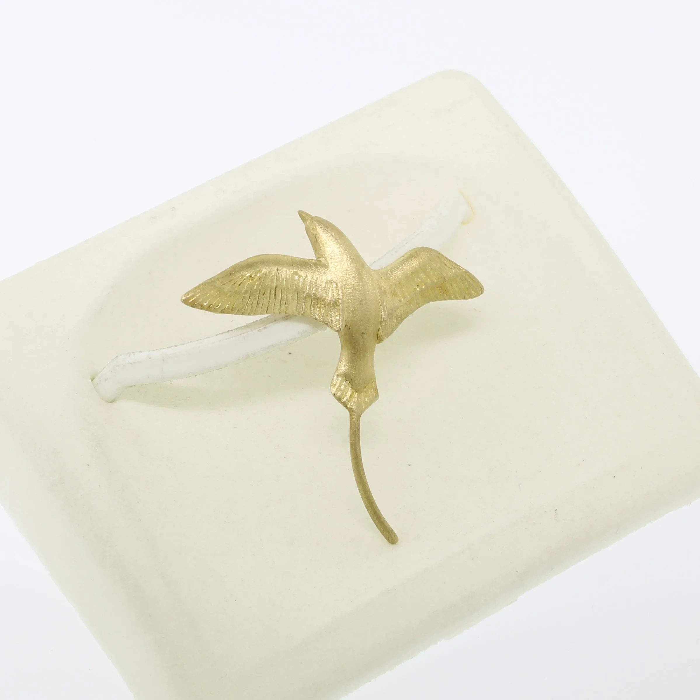 14K Yellow Gold Longtail Bird Pin from our Estate Jewelry Collection