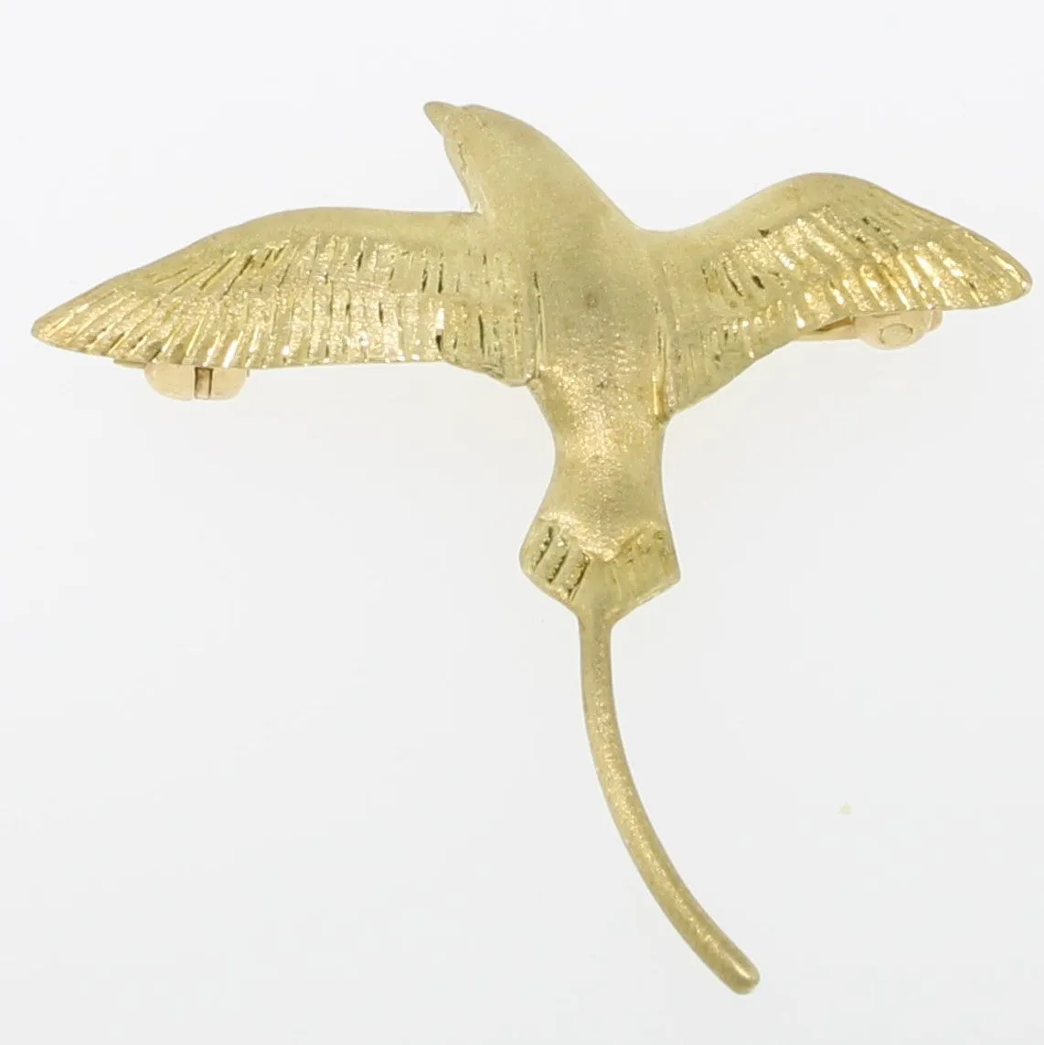 14K Yellow Gold Longtail Bird Pin from our Estate Jewelry Collection