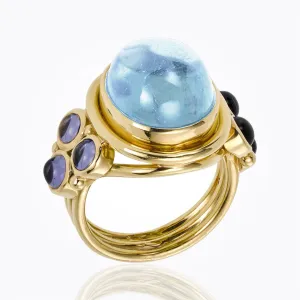 18K St. Paolo Classic Ring with tanzanite granulation