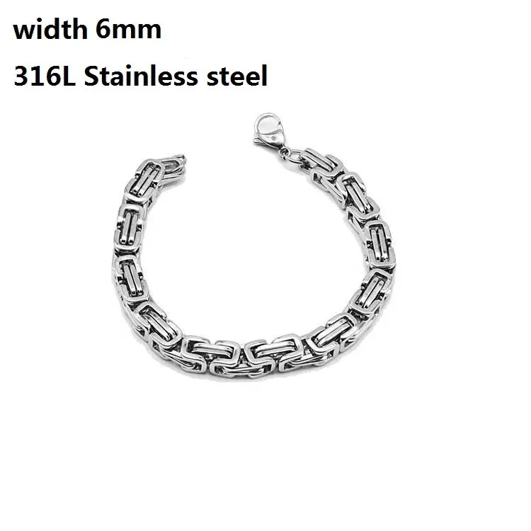 316L Stainless Steel Cuban Chain Bracelet for Men Women Figaro  Vintage Metal Viking Kpop Pulseras Emo Cute Luxury Jewelry Gift