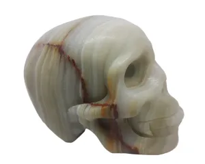 647G White Onyx Crystal Skull