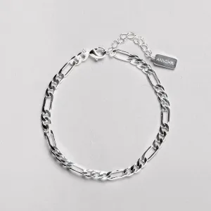 AC - Classic Figaro bracelet, 925S Sterling silverplated, 16   3 CM, 4 mm