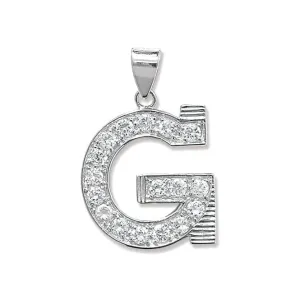 Acotis Silver Pendant Zirconia Initial G6127/G