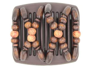 African Butterfly Chameleon Hair Comb - Beada Brown 39