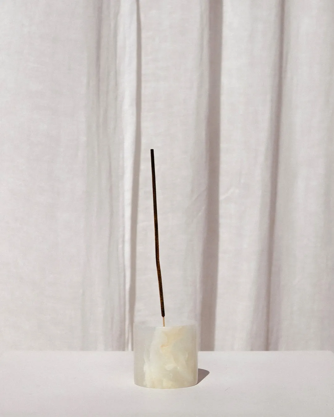 Alba Incense Holder - White Onyx