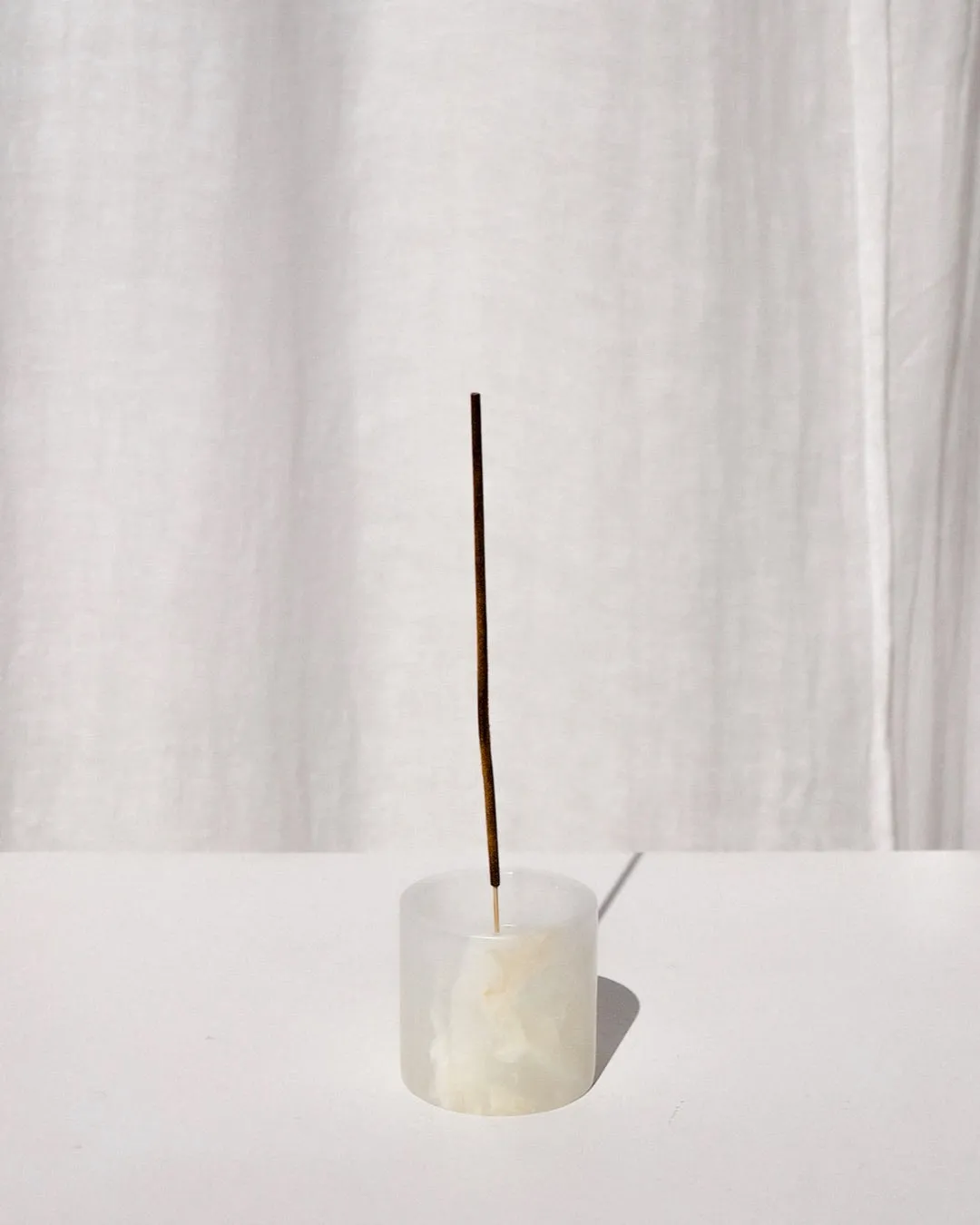 Alba Incense Holder - White Onyx