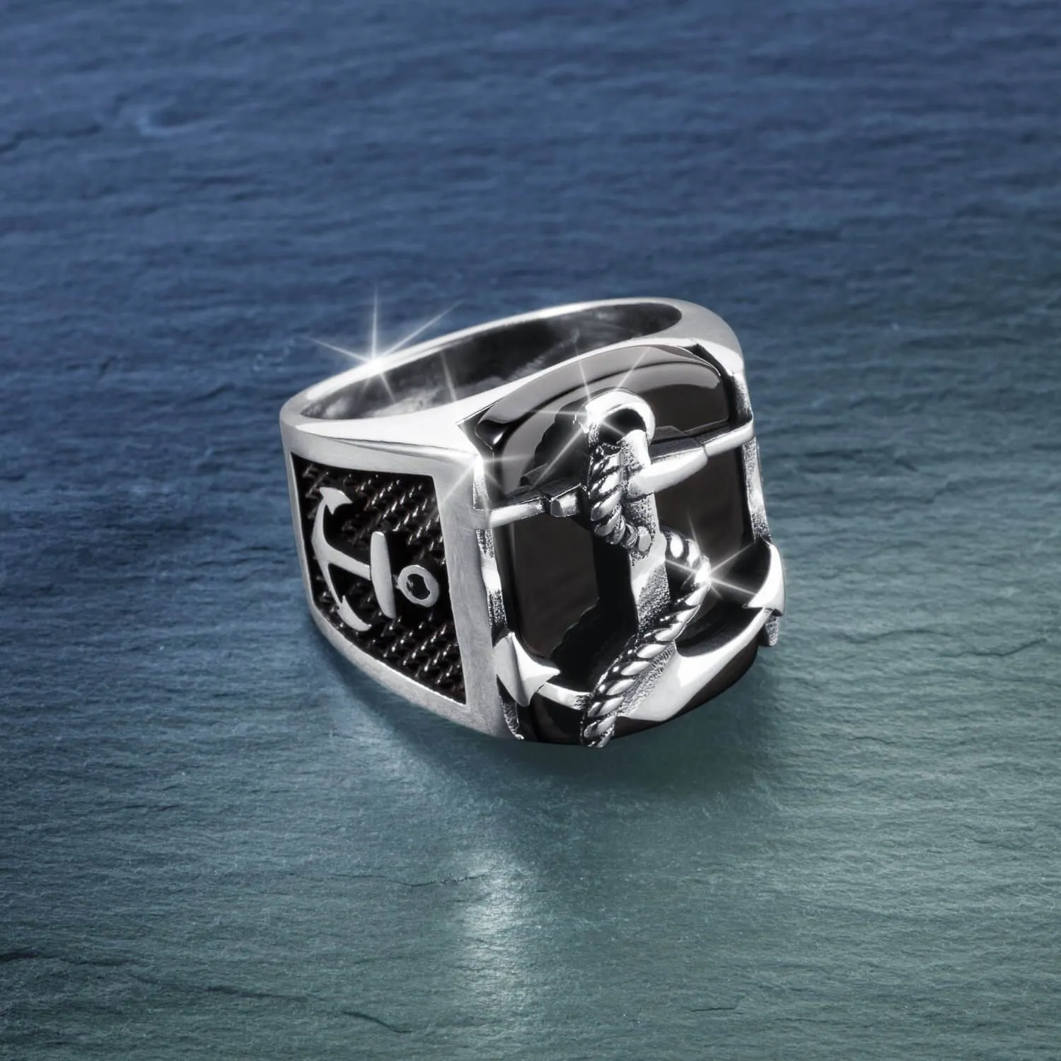 Anchor Onyx Ring