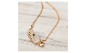 Angel Wings Love Heart Pendant Chain Necklace for Women