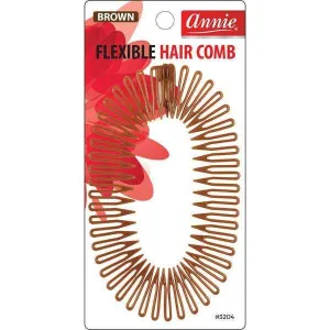 Annie Flexible Hair Comb Brown #3204