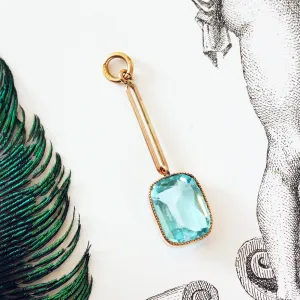 Antique Edwardian 'Sea Blue' Drop Pendant