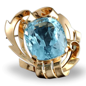 Aquamarine Brooch, 50.67 Carats