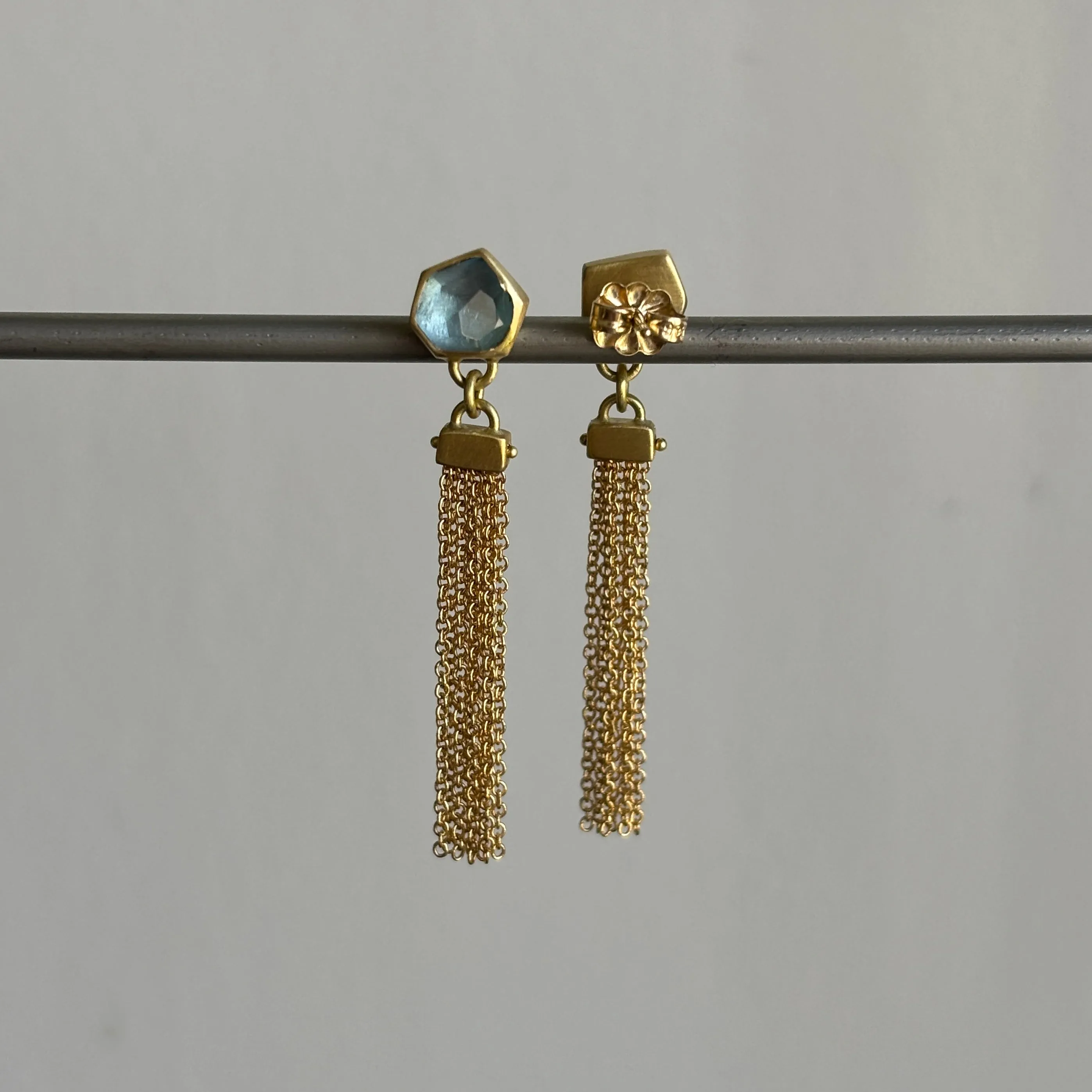 Aquamarine Fringe Earrings