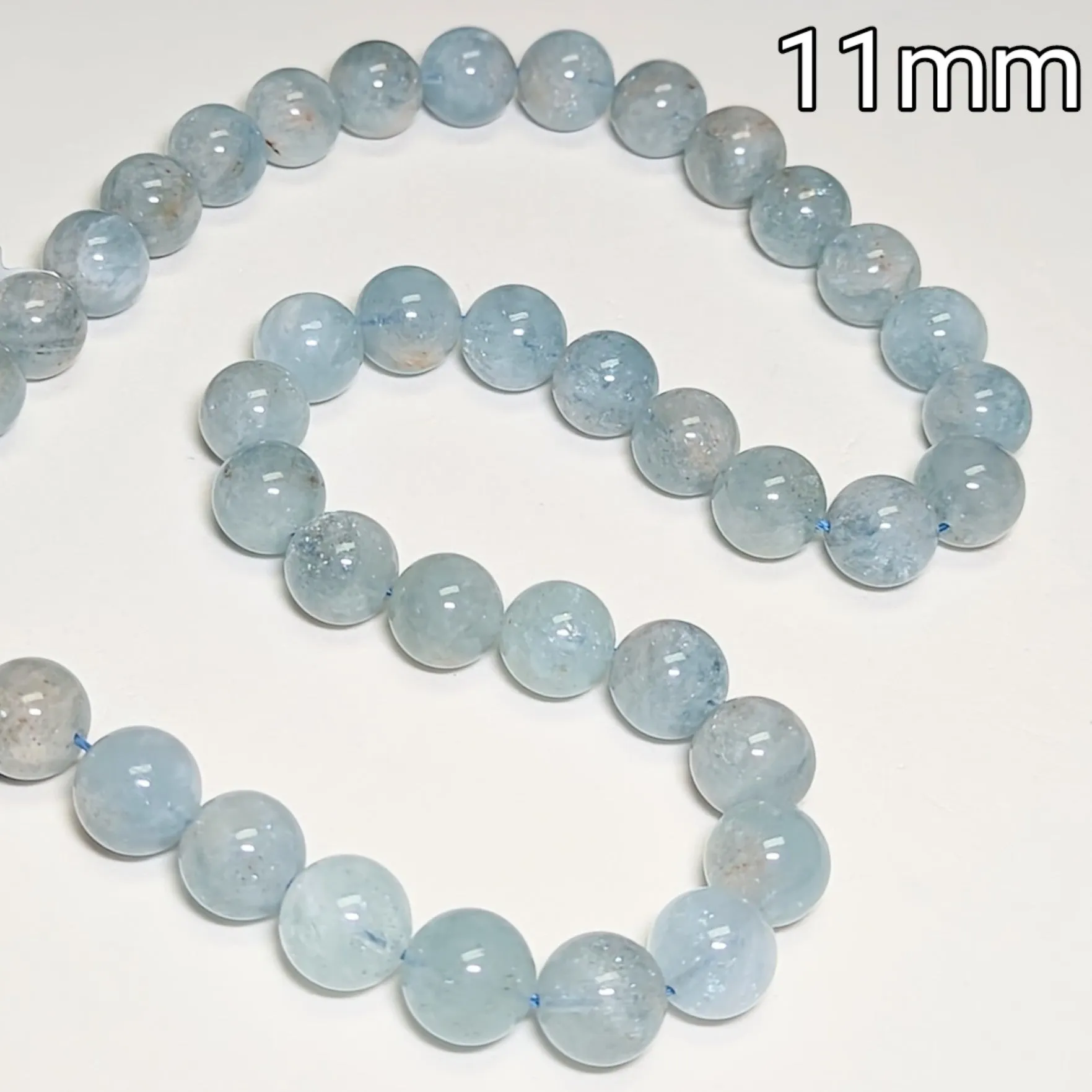 Aquamarine Round Beads