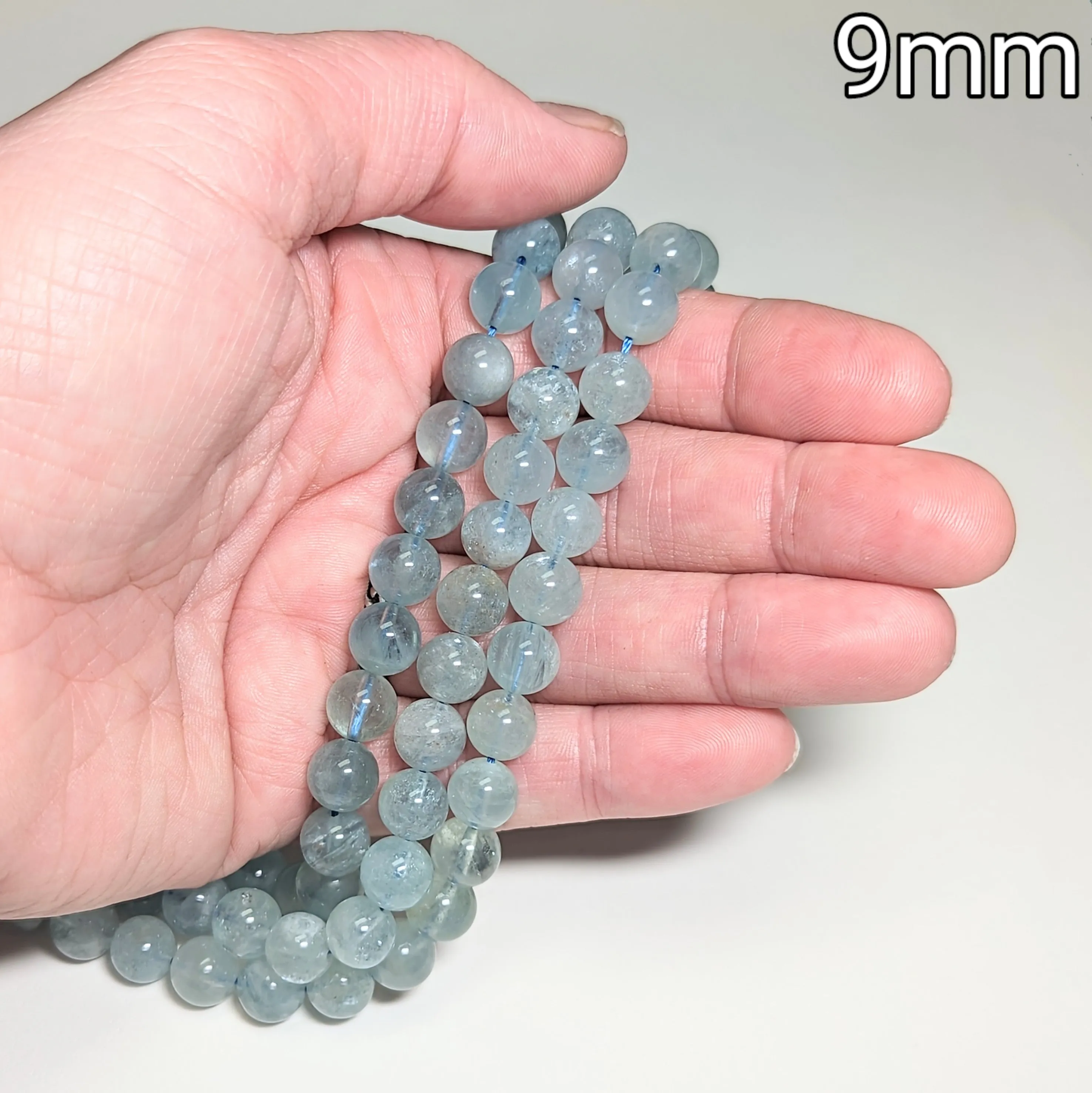 Aquamarine Round Beads