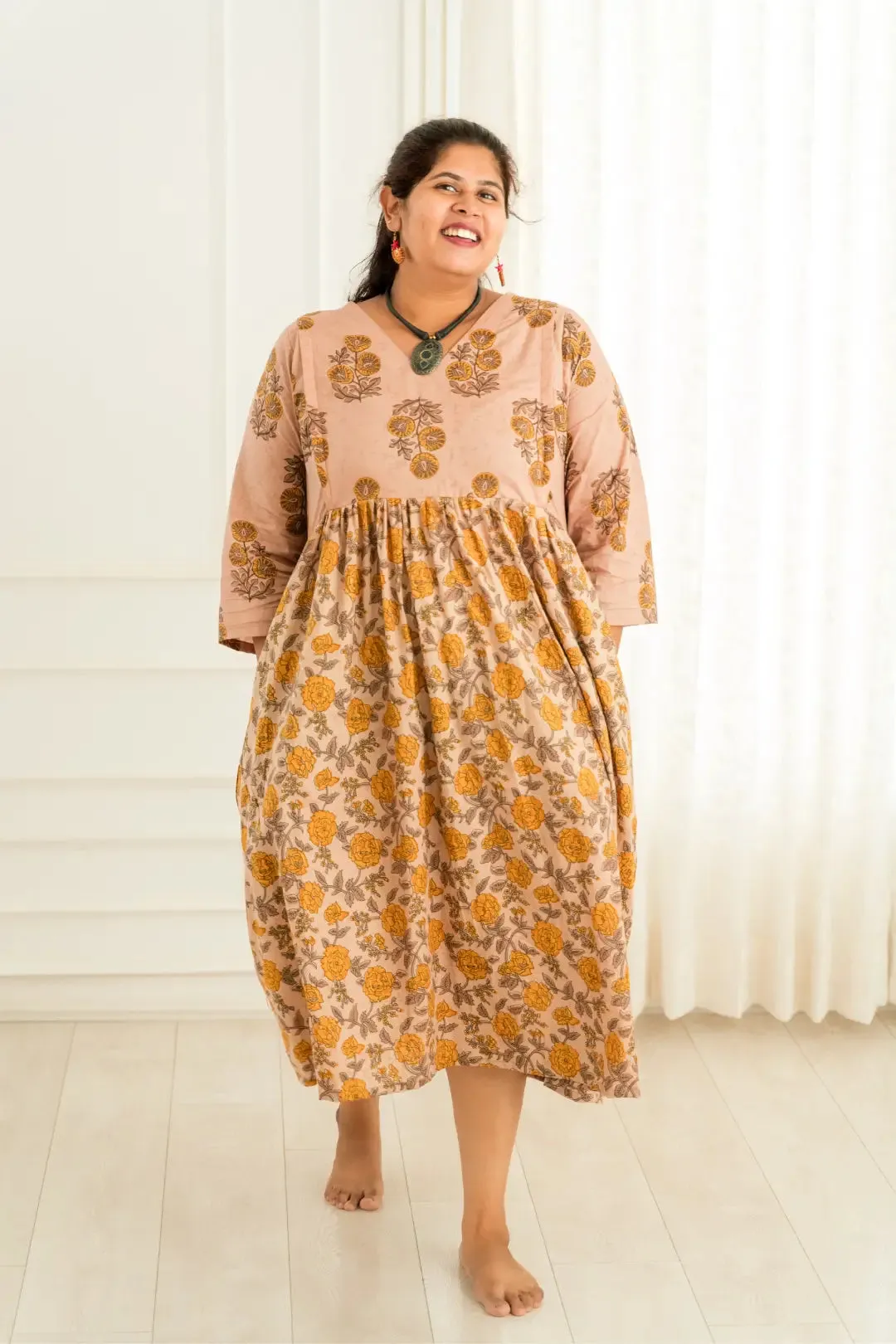 Autumn Bloom Maternity Feeding Dress