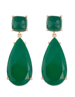 Bianc Vine Earrings w/ Green Onyx