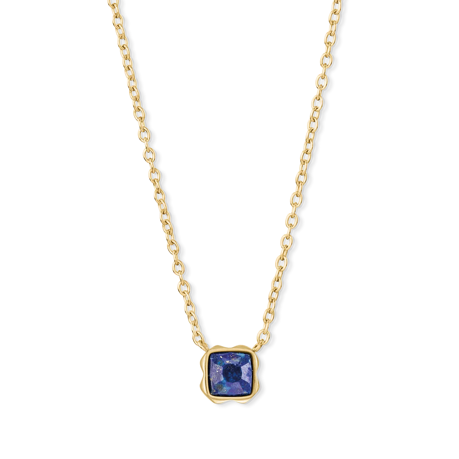 Birthstone September Necklace Lapis Lazuli Gold