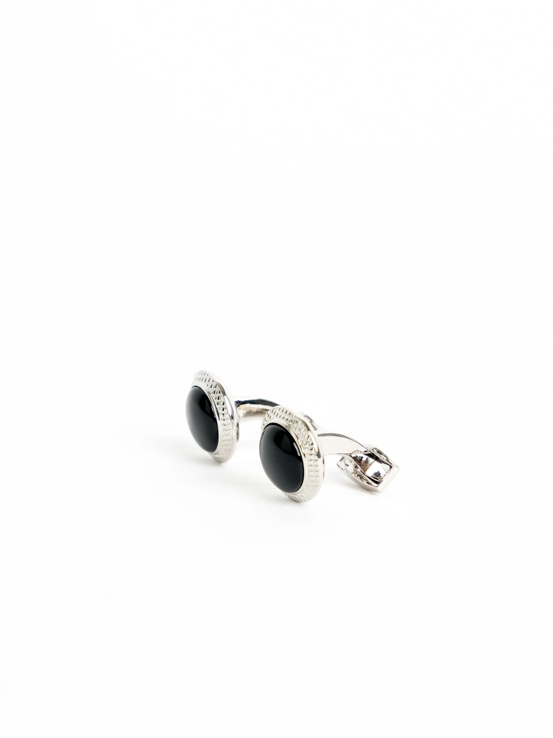 Black Onyx Bullseye Cufflinks