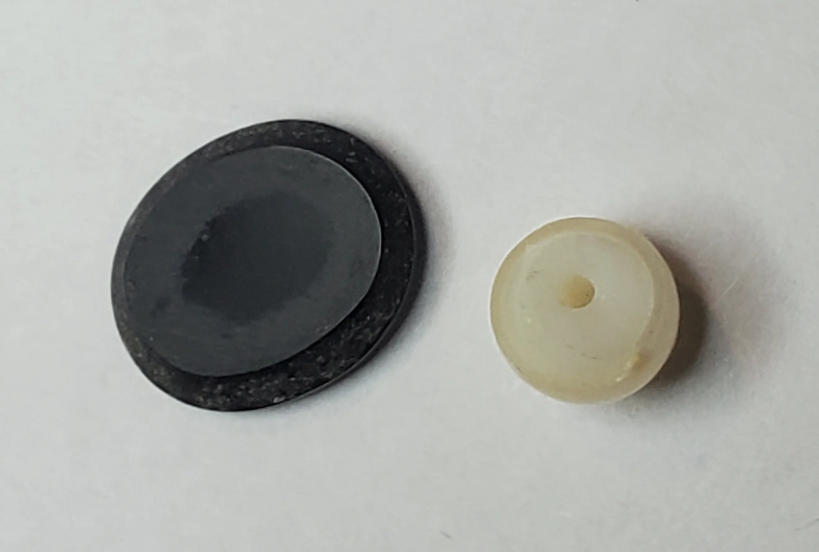 Black Onyx Oval Cabochon and Half-Drilled Cultured Pearl