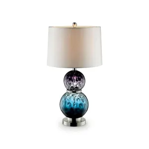 Camila Purple/Blue 27.5"H Glass Table Lamp