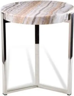 Cascades Onyx Side Table - Circular