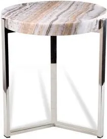 Cascades Onyx Side Table - Circular