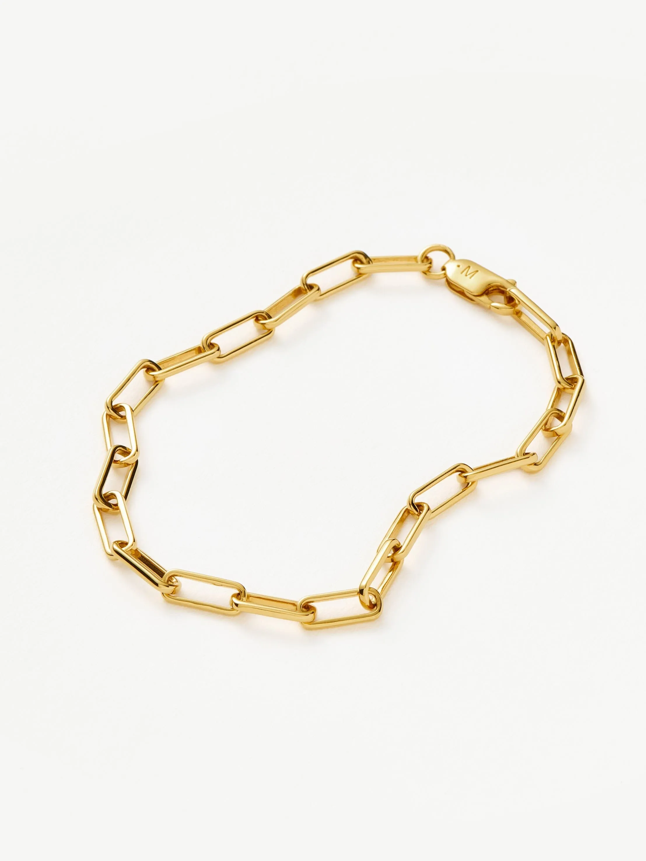 Classic Mini Paperclip Chain Bracelet | 18ct Gold Plated