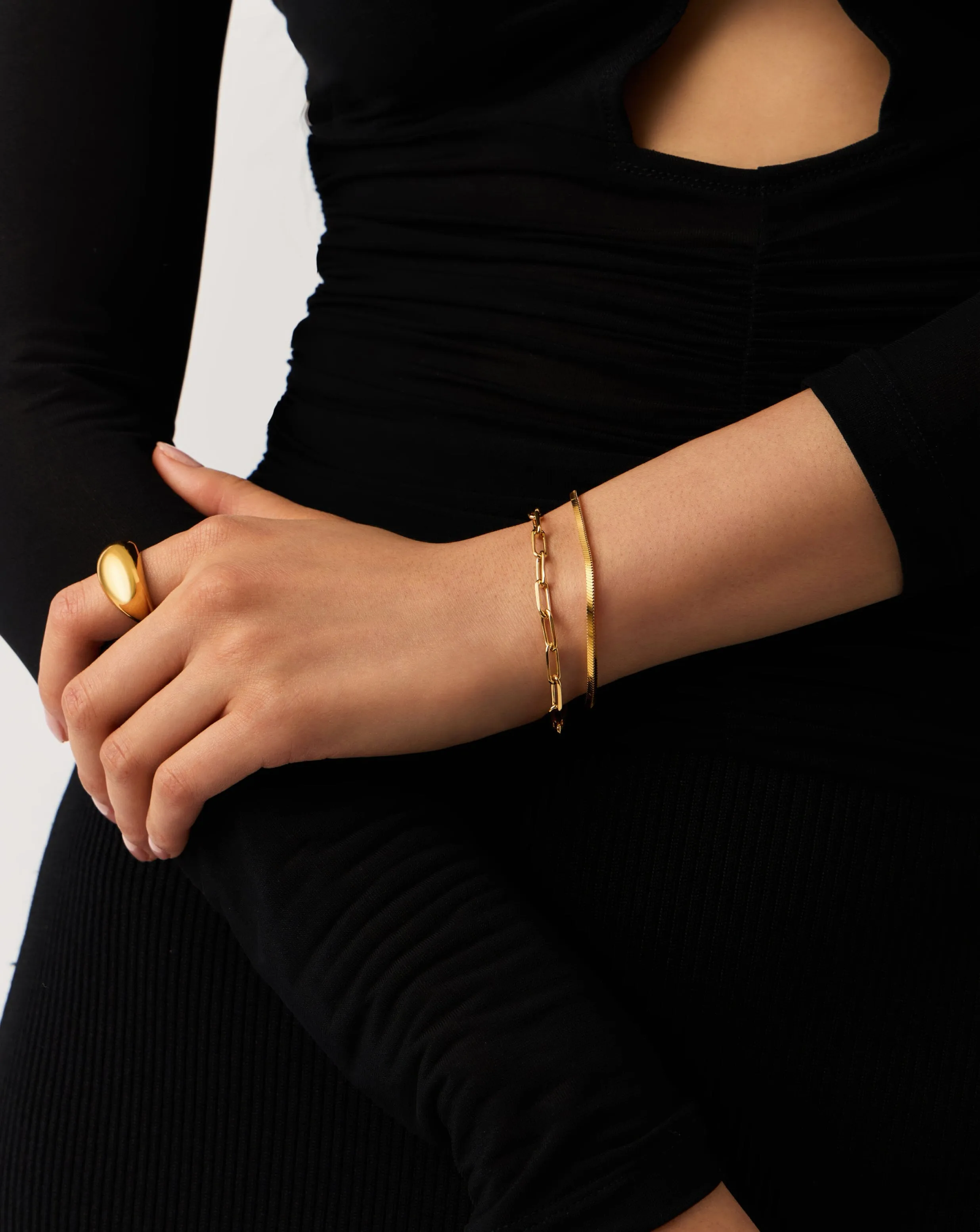 Classic Mini Paperclip Chain Bracelet | 18ct Gold Plated