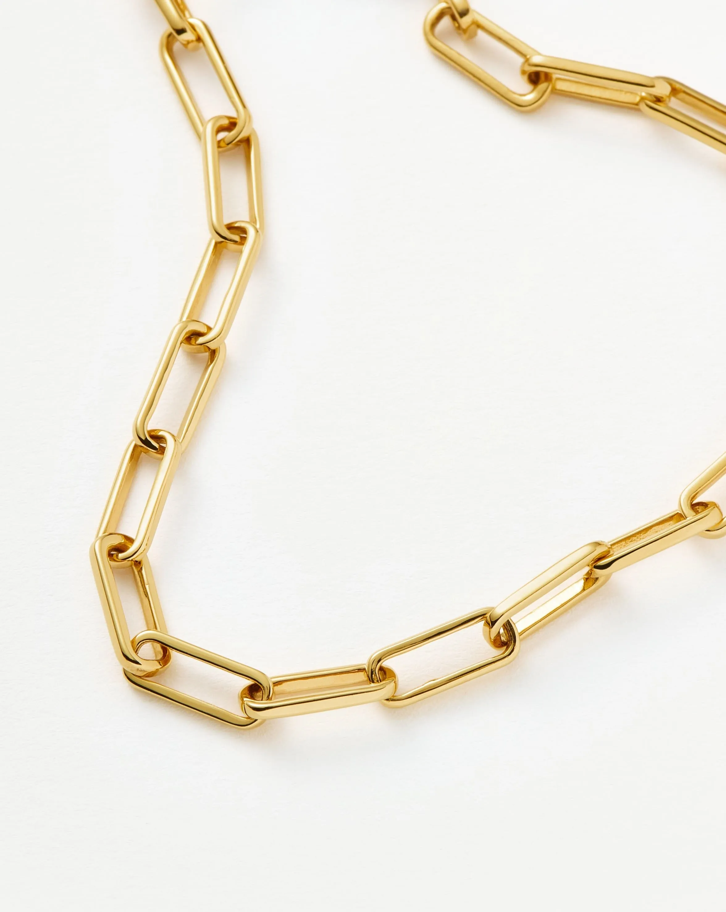 Classic Mini Paperclip Chain Bracelet | 18ct Gold Plated