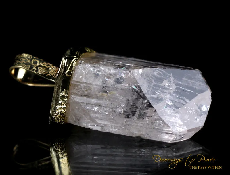 Danburite Light Language Crystal Pendant 22k 'Angelic'