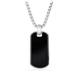 David Yurman 35mm Chevron Dog Tag Pendant