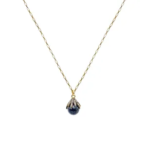 Diamond Claw & Lapis Lazuli Necklace