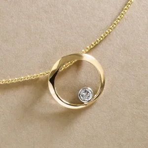 Diamond-In-A-Circle Pendant