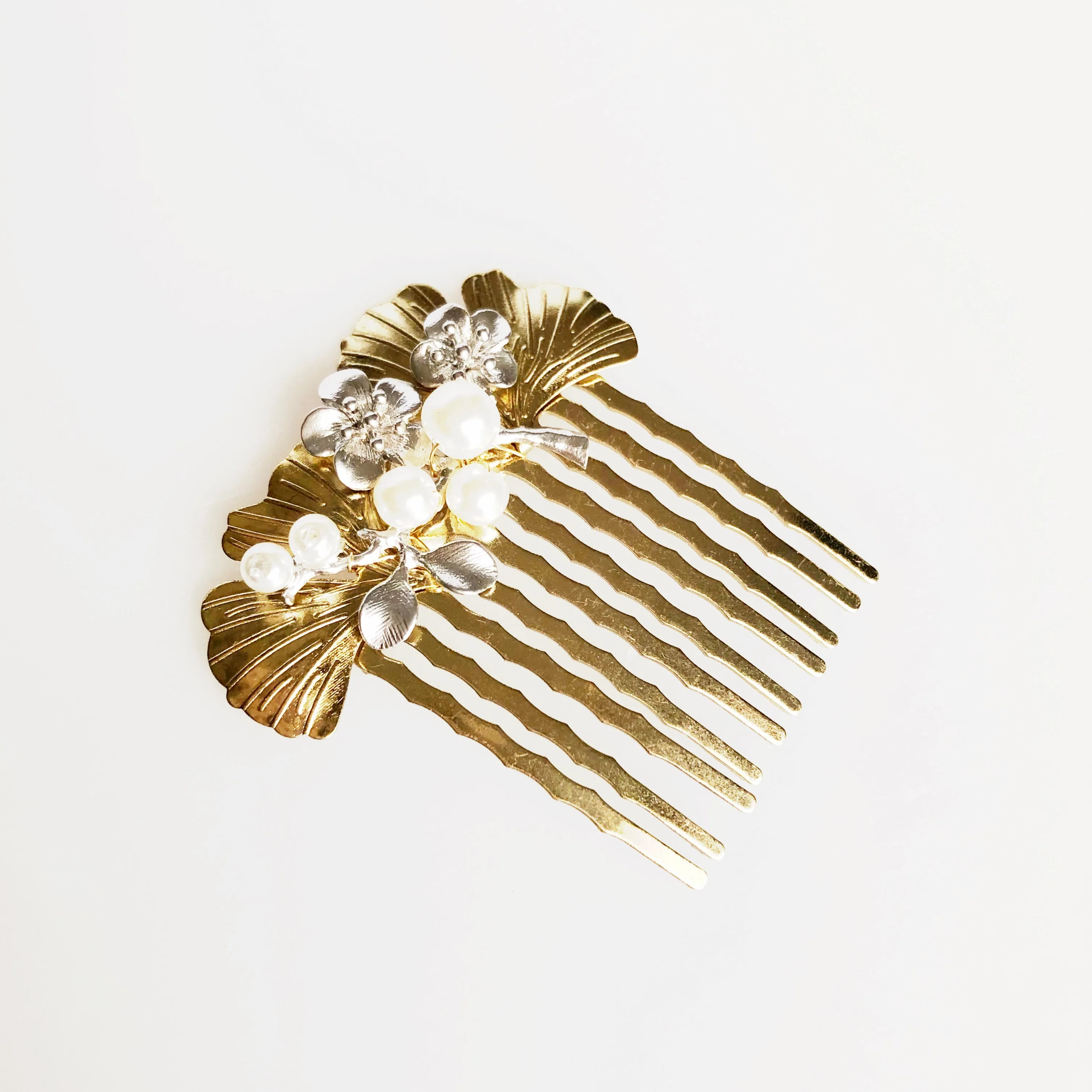 Dual-Tone Ginkgo Hair Comb