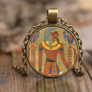 Egyptian Man Hieroglyphic Pendant Necklace - Ancient Egypt Jewelry