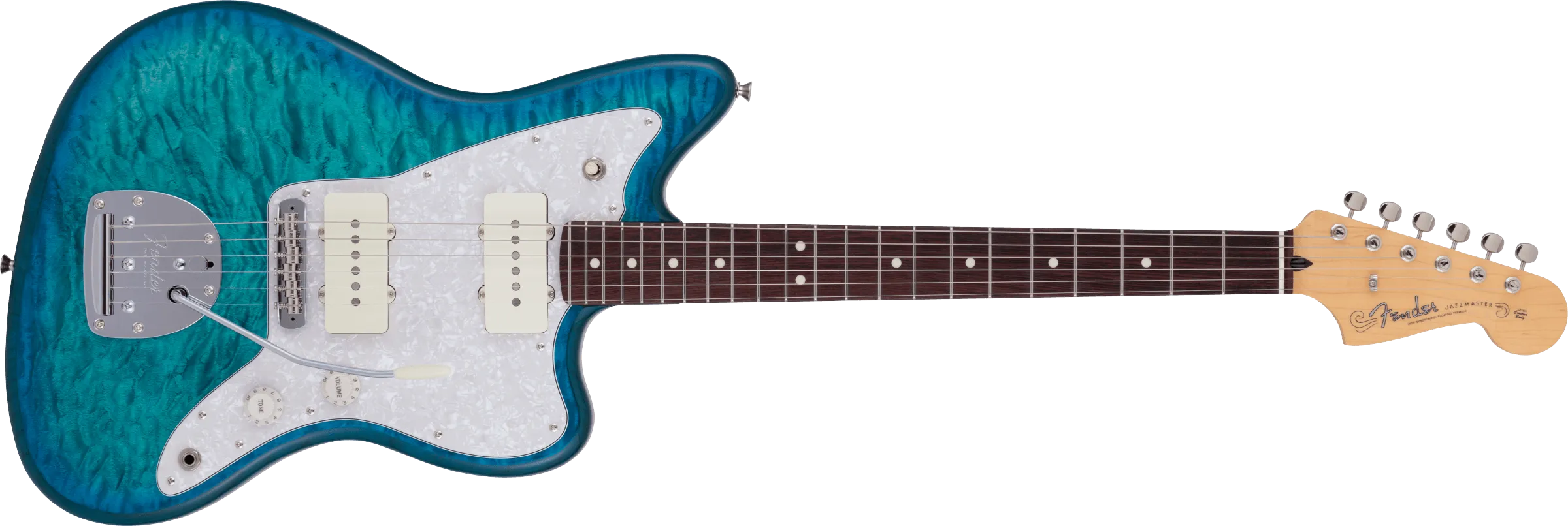 Fender 2024 Collection Made in Japan Hybrid II Jazzmaster - Quilt Aquamarine