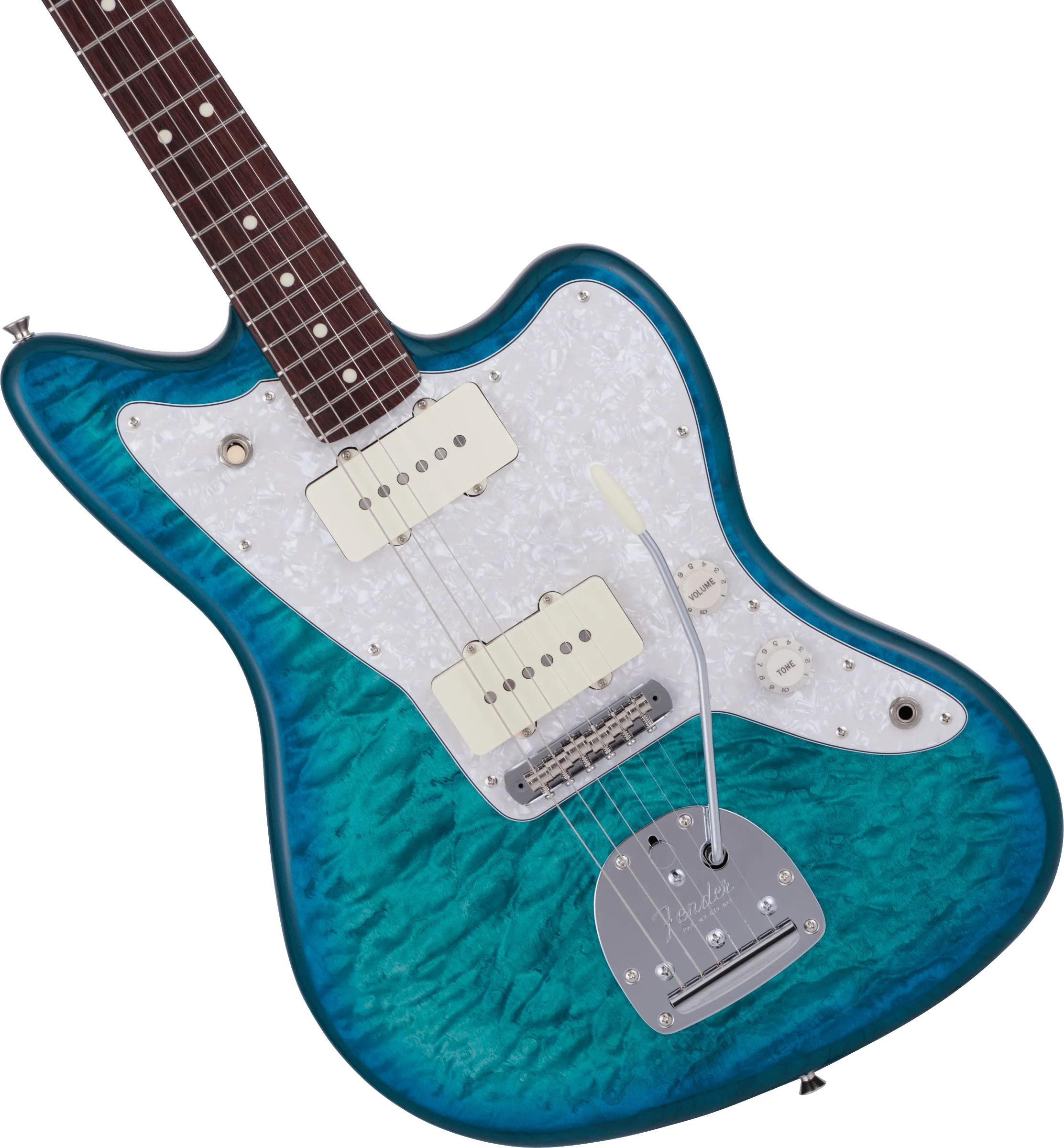 Fender 2024 Collection Made in Japan Hybrid II Jazzmaster - Quilt Aquamarine