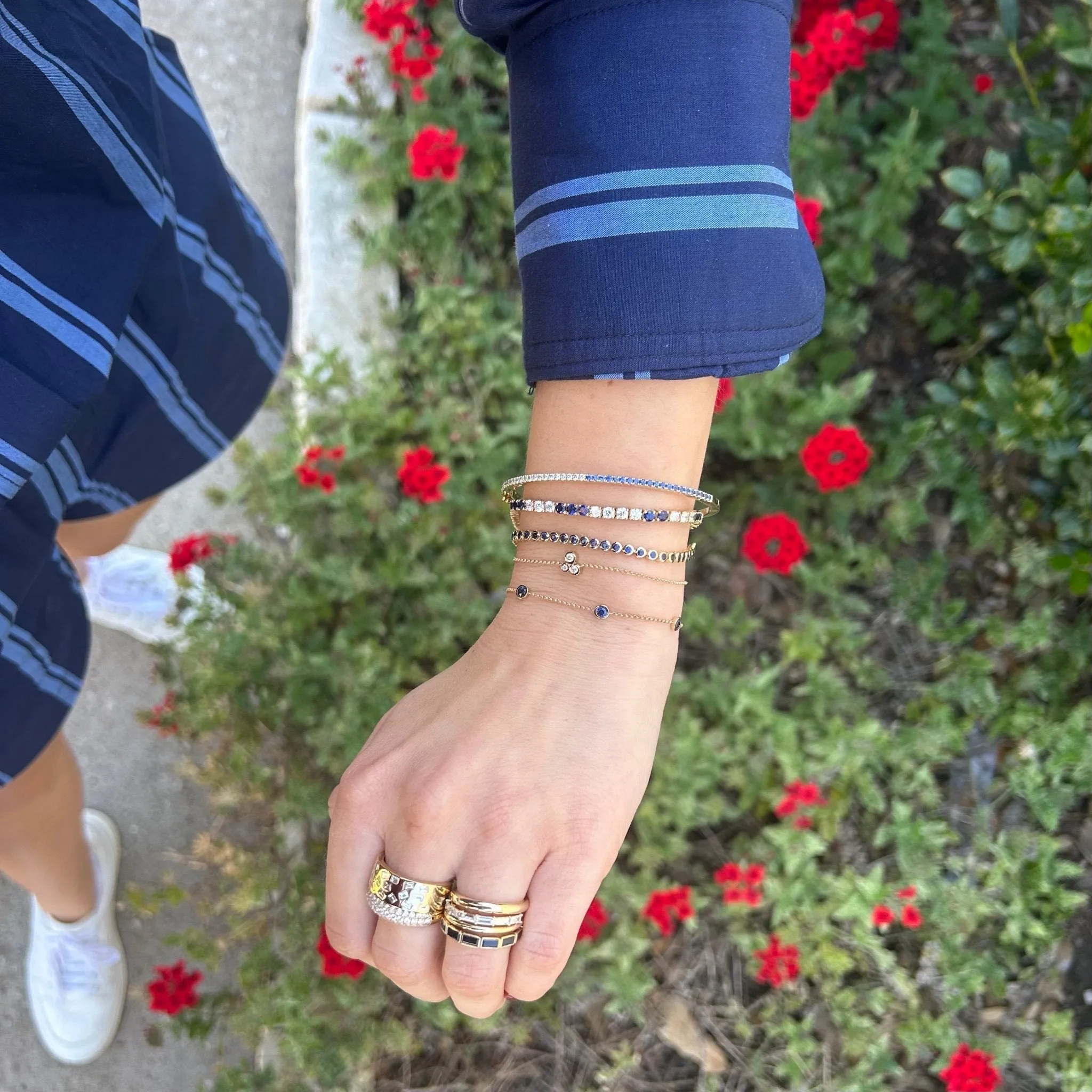 Gold & Diamond Heart Bracelet