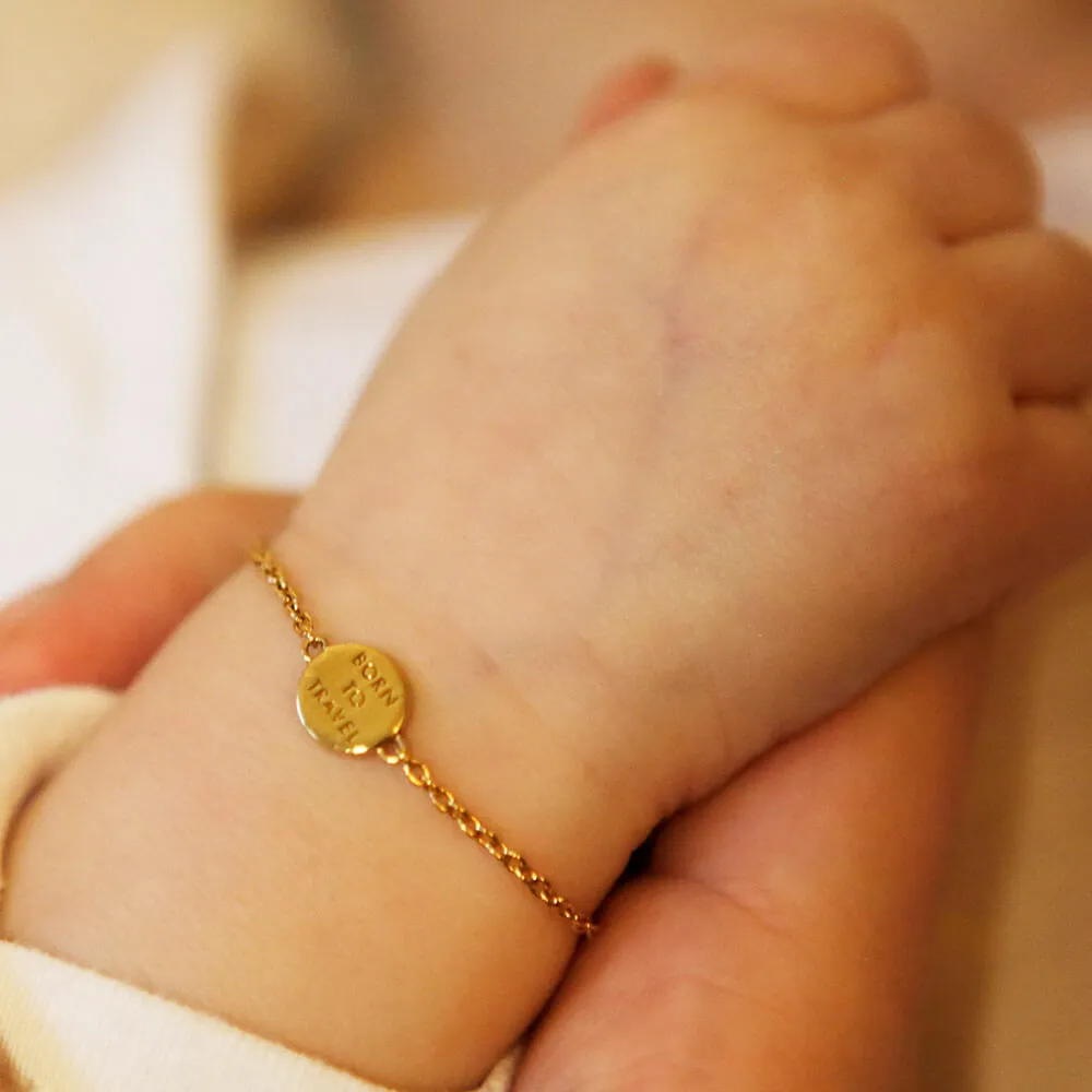 Gold Mom & Baby Globe Bracelet Bundle