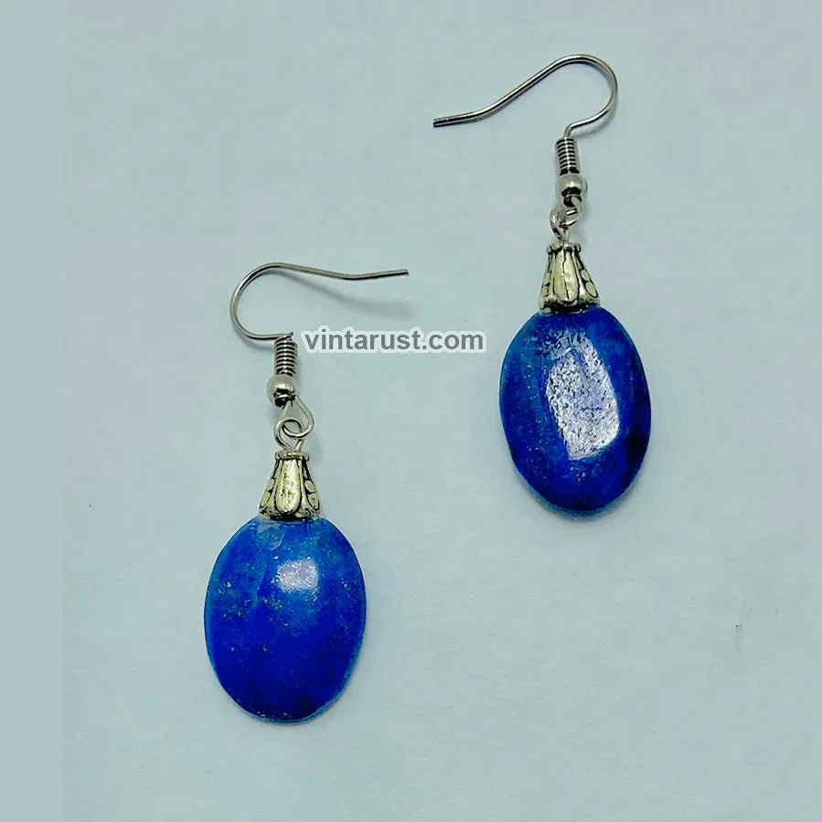 Handmade Light Weight Lapis Lazuli Earrings