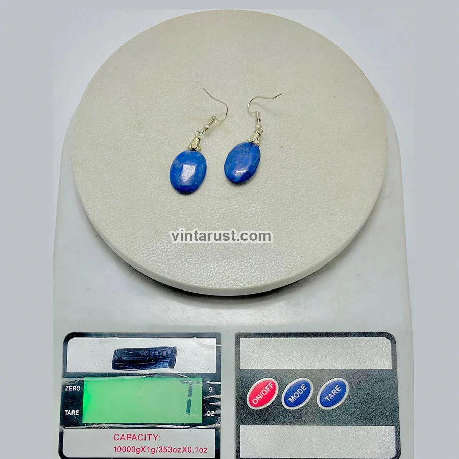 Handmade Light Weight Lapis Lazuli Earrings