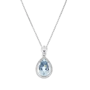 Hans D. Kreiger Aquamarine and Diamond Pendant