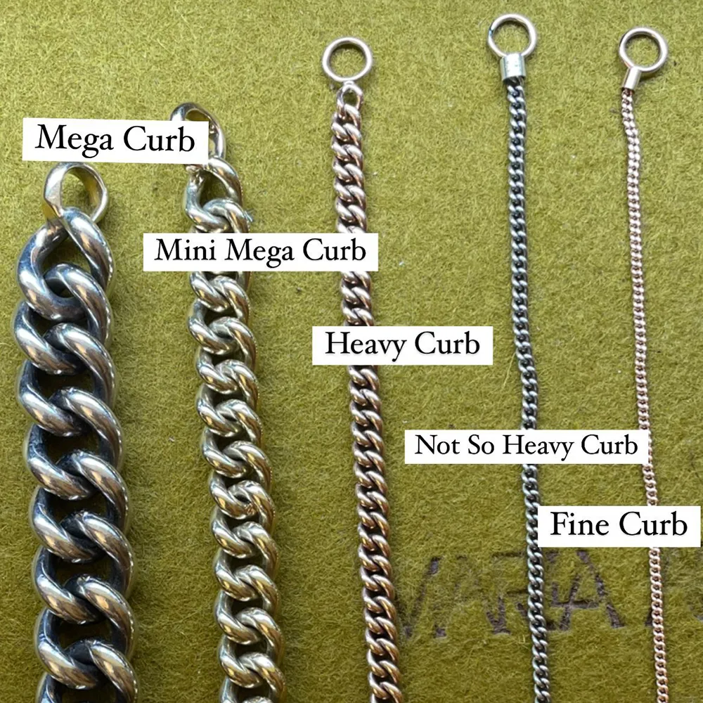 Heavy Curb Chain in Silver Bracelet