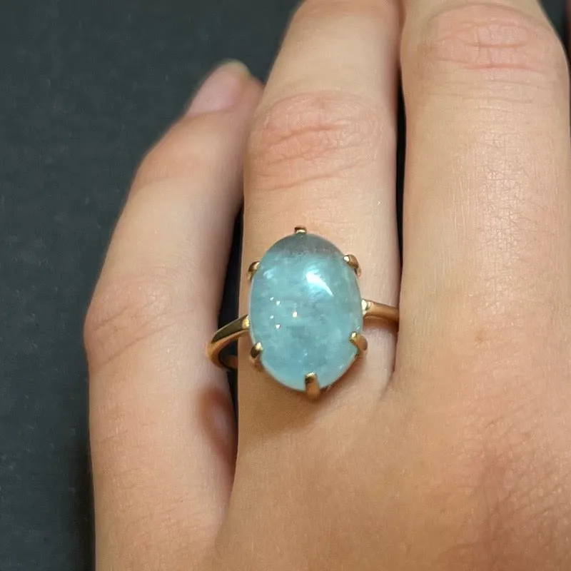 Helene Ring, Aquamarine, Gold