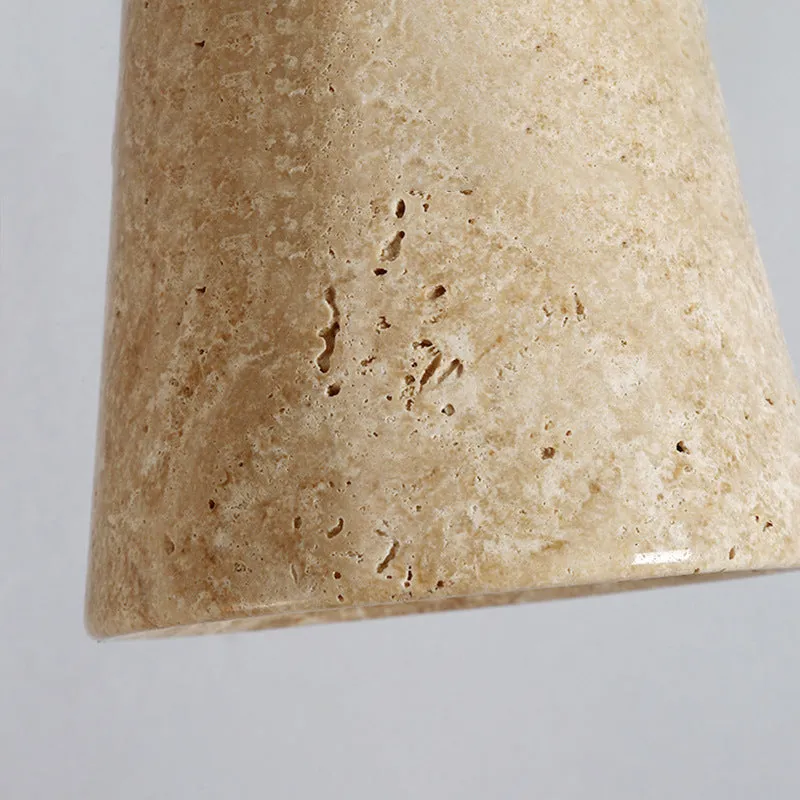 Holmlund Wabi-Sabi Travertine Stone Pendant Lamp