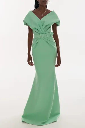 Kendra Aquamarine Crepe Dress