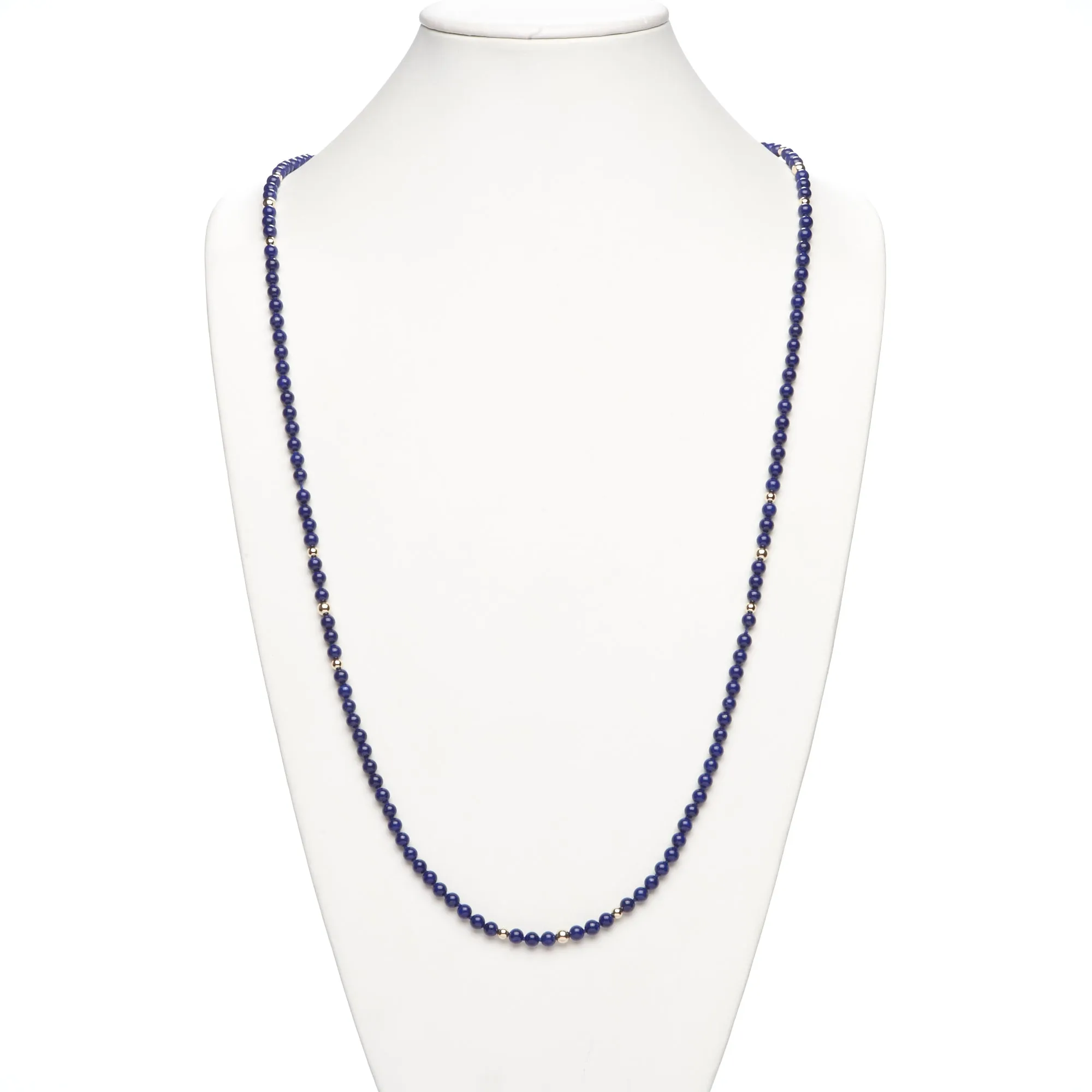 Lapis & Gold Rope Necklace